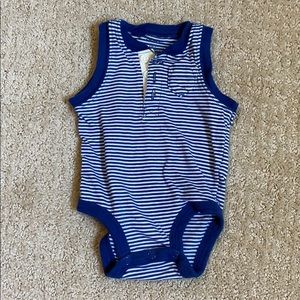 Sleeveless Striped Onesie